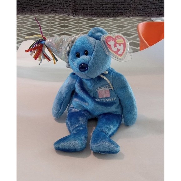 Ty Beanie Babies September 2 The Birthday Bear - Picture 1 of 1